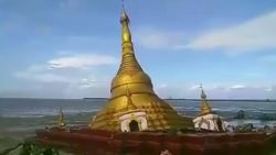 asia flooding - pagoda