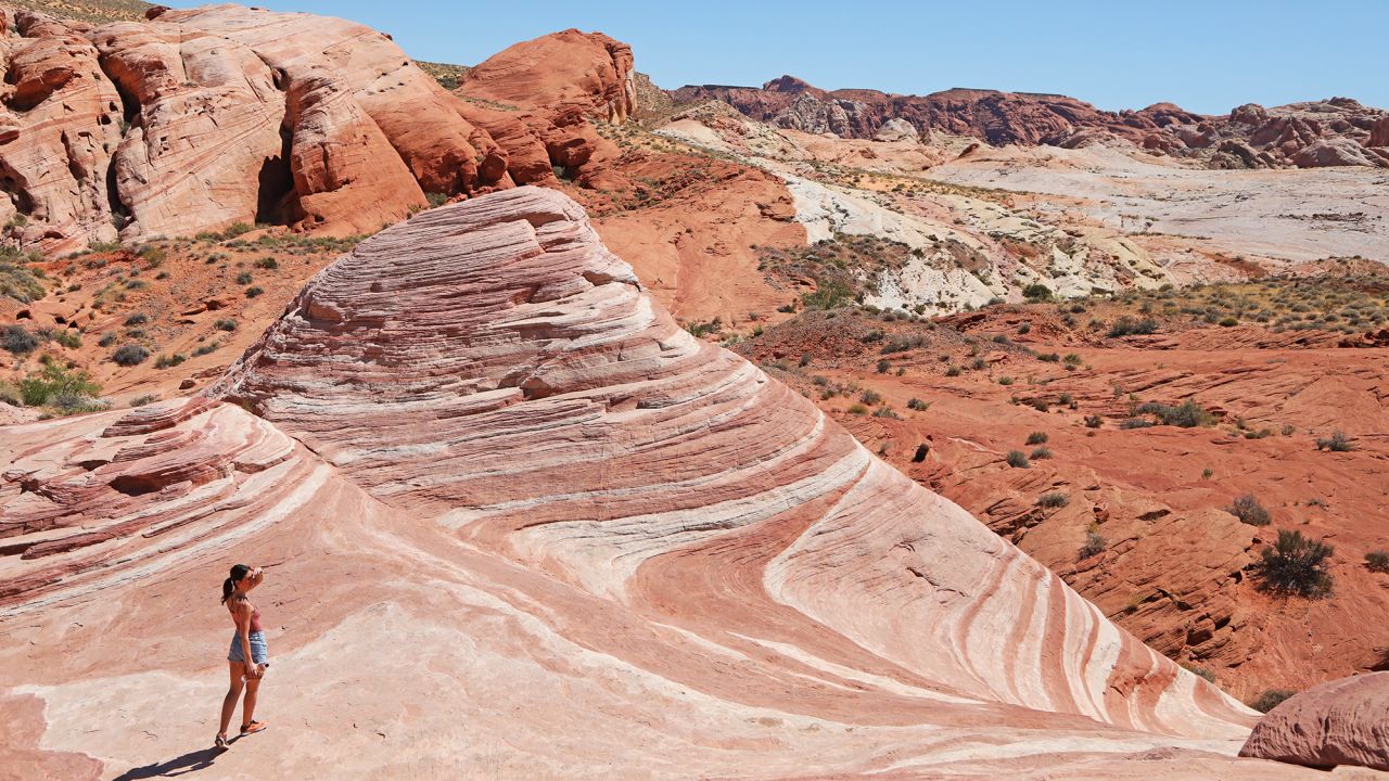 <strong>Valley of Fire State Park: </strong>About an hour northeast of the Vegas Strip, Nevada's oldest state park is home to stunning red Aztec sandstone outcroppings that speak to its name.  