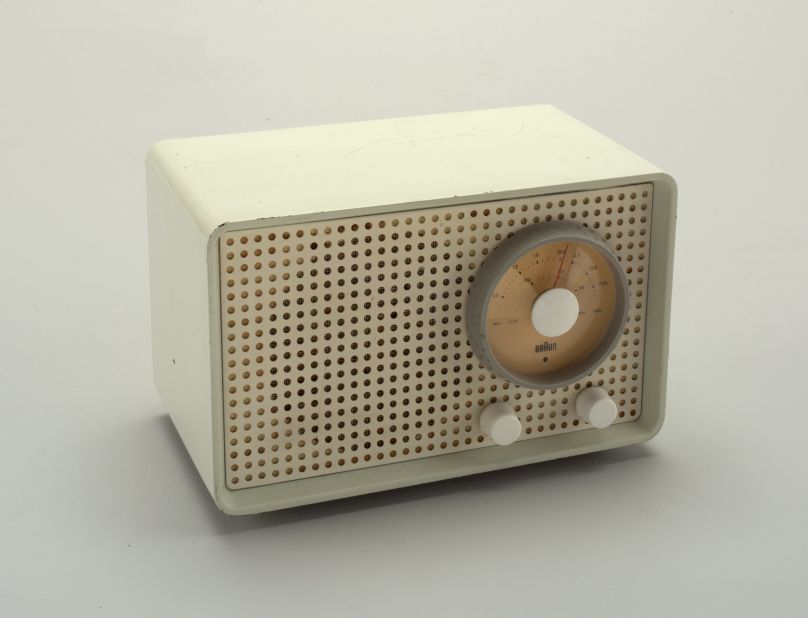This radio from esteemed manufacturers Braun was designed to be more functional, taking inspiration from military hardware and Pop Art. 