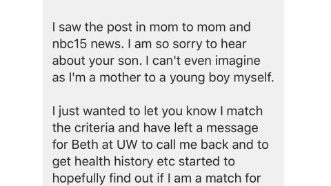 Officer Lindsey Bittorf's first message to Jackson's mom, Kristi.