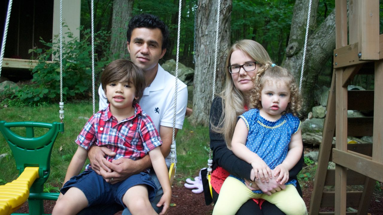 Joel and Samantha Colindres with their children Lila and Preston.