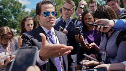 White House communications director Anthony Scaramucci speaks to members of the media at the White House in Washington, Tuesday, July 25, 2017. 