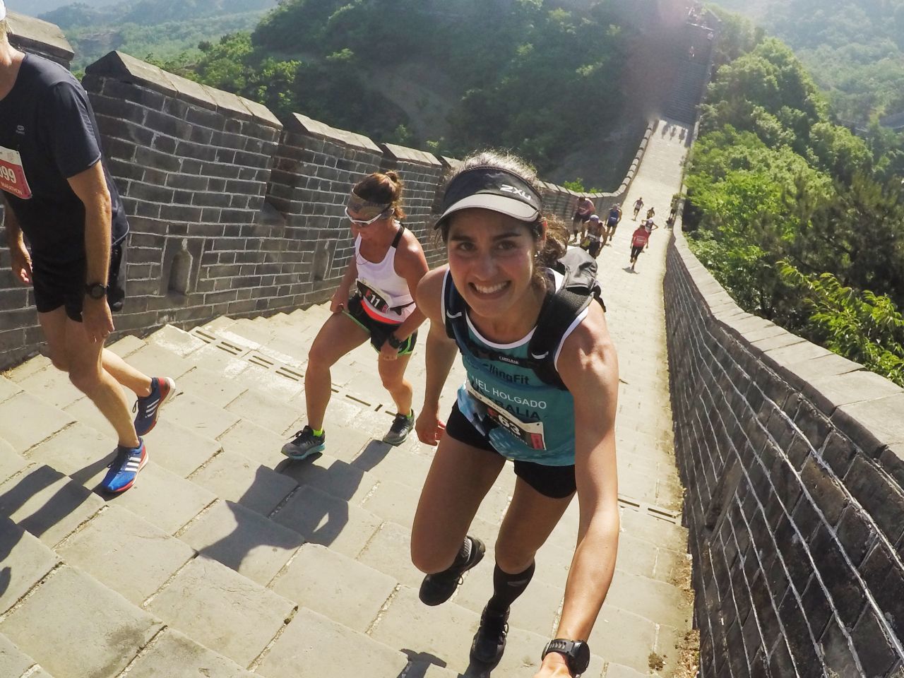 Australian fitness instructor Raquel Holgado competed in the 2017 Great Wall Marathon.