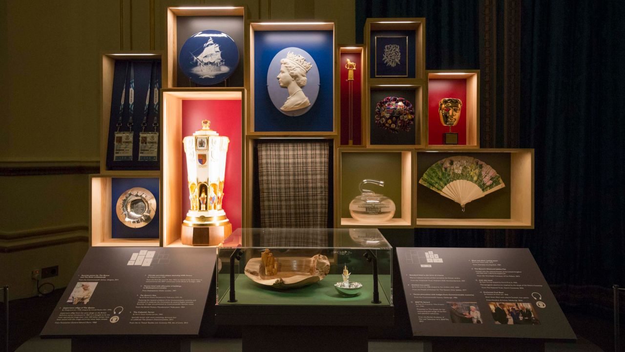 The Queen got many gifts for her Diamond Jubilee in 2012, including a fan with a diamond-topped pin and a Scottish tartan with diamond dust woven in.
