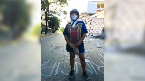 Protesters -- many wearing masks -- have taken to the streets in Venezuela.