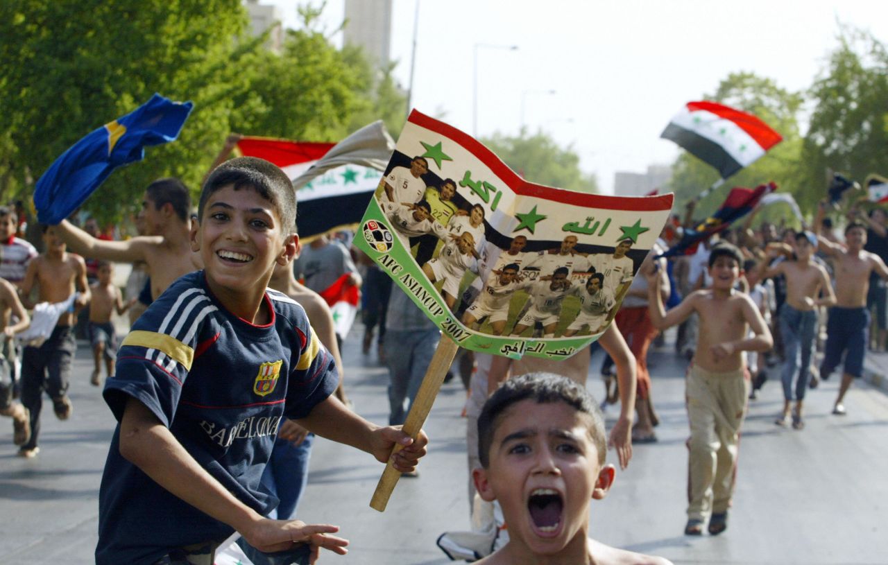 Thousands poured out on to the streets in Iraq to celebrate the remarkable and unlikely triumph.