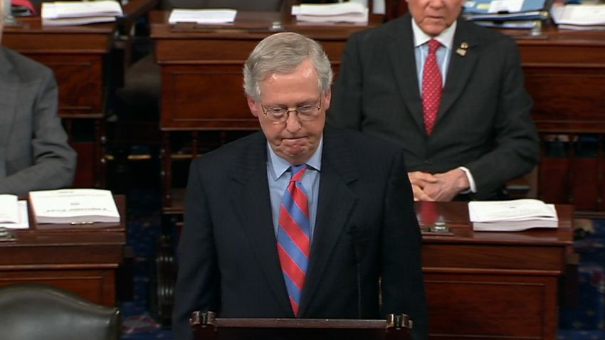 Mitch McConnell after senate vote