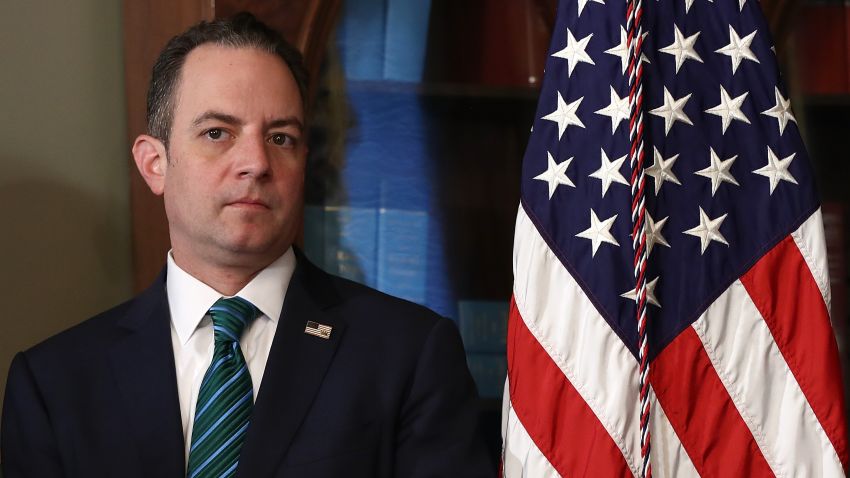 WASHINGTON, DC - JANUARY 25: (AFP-OUT)  White House Chief of Staff Reince Priebus attends the swearing in ceremony for Nikki Haley as the U.S. Ambassador to the United Nations January 25, 2017 in Washington, DC. Haley was formerly the Governor of South Carolina.   (Photo by Win McNamee/Getty Images)