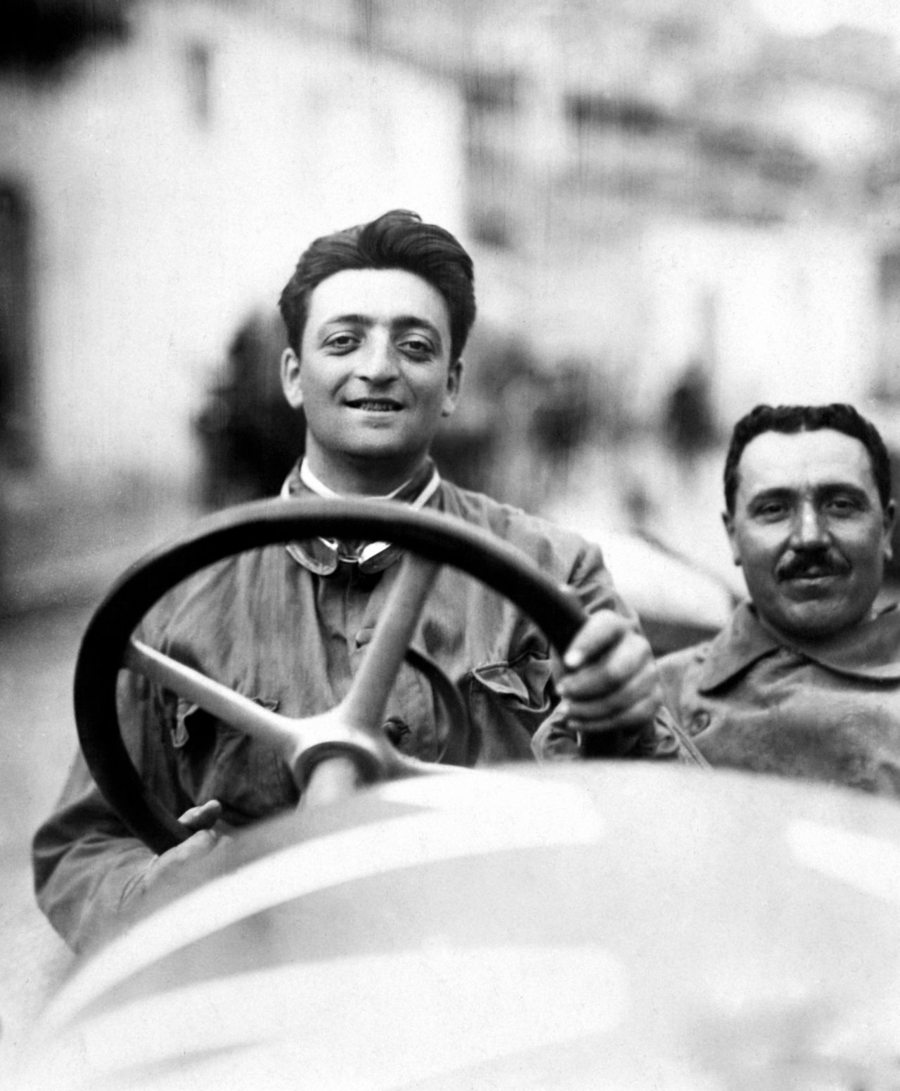 Born in 1898 on the outskirts of Modena -- known for "fast cars and slow food" -- the company's founder Enzo Ferrari devoted his entire life to the pursuit of speed. The Italian is pictured here as a young man sitting in an Alfa Romeo 40-60 HP Racing Type.