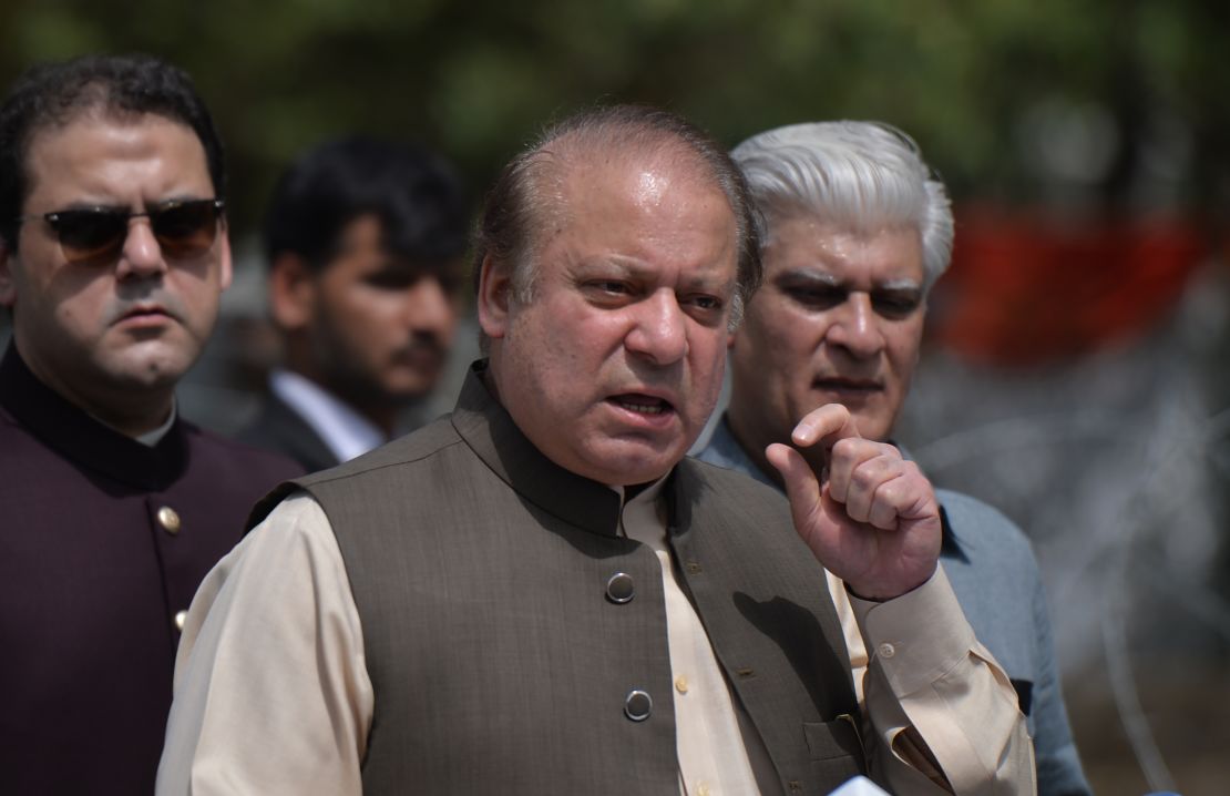 Prime Minister Nawaz Sharif, center, has been a force in Pakistan's turbulent politics for decades. 