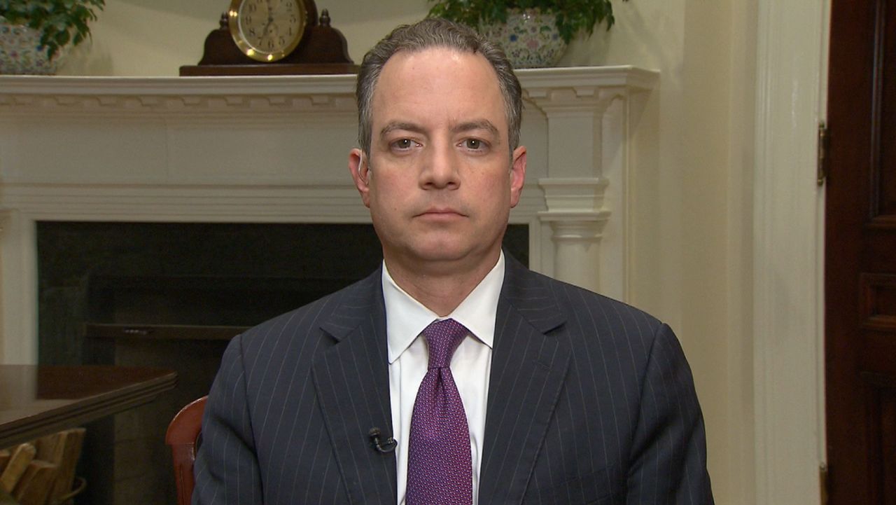 Iso of Wolf's exclusive live interview with Reince Priebus from The White House Roosevelt Room.