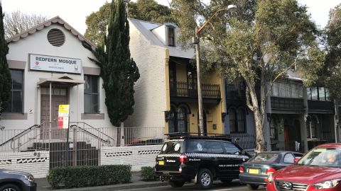 The street in Surry Hills, Sydney, where one of the suspects was arrested.