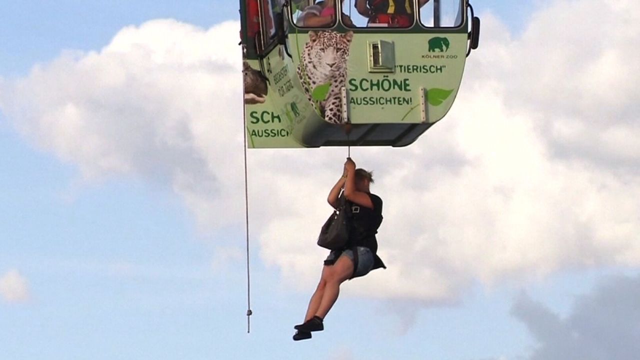 cologne germany cable car rescue