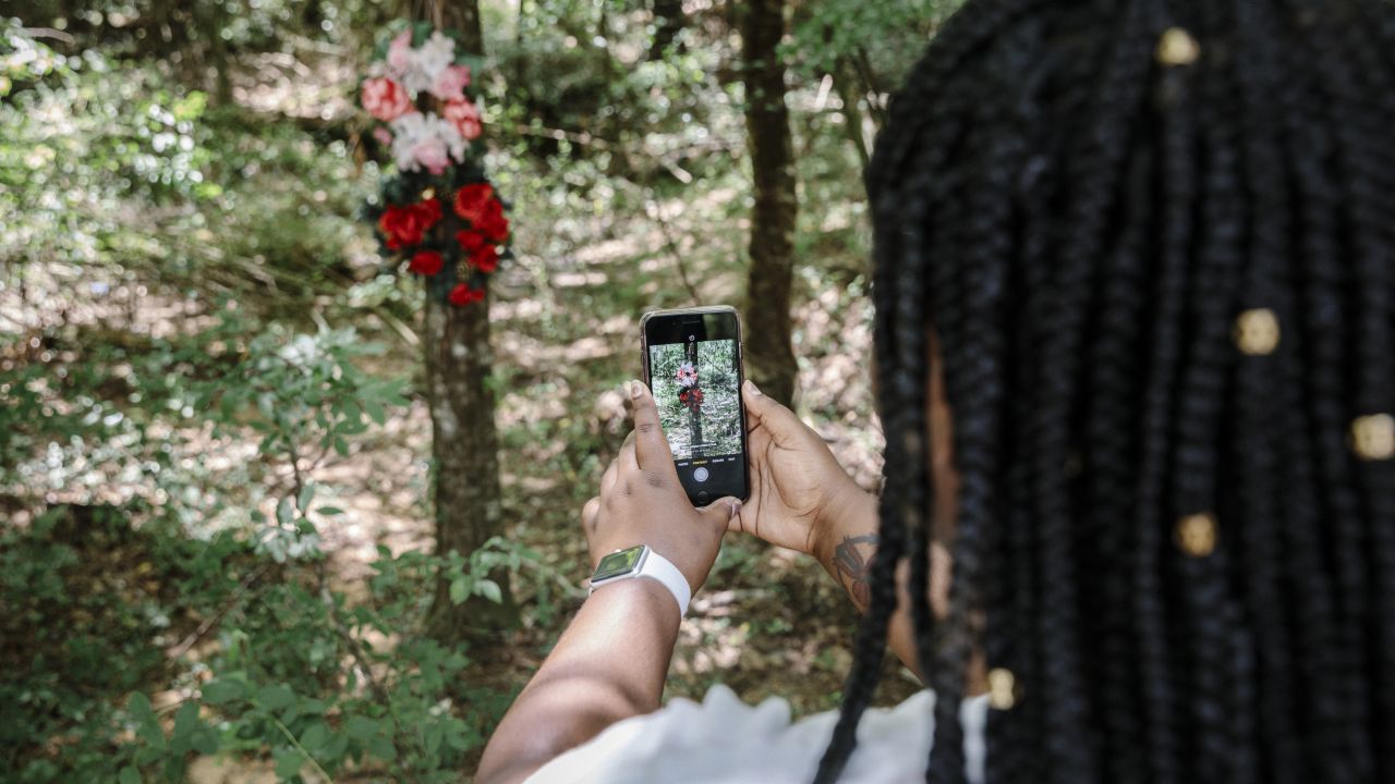 Courtney Ruffin visits the site of her mother's drowning in St. Helena Parish, Louisiana. 