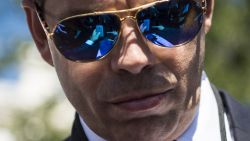 WASHINGTON, DC - JULY 25: White House communications director Anthony Scaramucci talks with reporters and members of the media outside the West Wing at the White House in Washington, DC on Tuesday, July 25, 2017. The White House is hosting a Regional Media Day with live radio broadcast from the White House Driveway and interviews with White House senior staff, Cabinet members and agency staffers. (Photo by Jabin Botsford/The Washington Post via Getty Images)