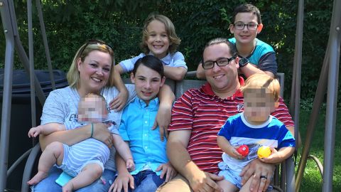 Cyndi and Jesse Swafford, shown with their foster, adopted and biological children. CNN obscured a portion of this image to protect the identities of two foster children.