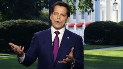 WASHINGTON, DC - JULY 26:  White House Communications Director Anthony Scaramucci speaks on a morning television show, from the north lawn of the White House on July 26, 2017 in Washington, DC.  (Photo by Mark Wilson/Getty Images)