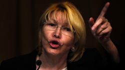 Venezuela's Attorney General Luisa Ortega speaks during a press conference in Caracas, on July 31, 2017.
Venezuela's attorney general, a vocal dissenter in President Nicolas Maduro's government, said Monday she will not recognize a new assembly voted in on the weekend, calling it an expression of "dictatorial ambition." / AFP PHOTO / JUAN BARRETO        (Photo credit should read JUAN BARRETO/AFP/Getty Images)
