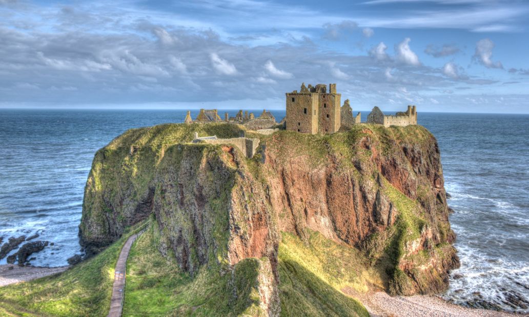 <strong>Abandoned castles -- Dunnottar Castle, near Stonehaven, Aberdeenshire, Scotland:</strong> Scotland has no shortage of dramatic castles, but Dunnottar is one of the country's most magnificent. The ruin has a romantic location on the tip of the North Sea -- plus William Wallace and Mary Queen of Scots both visited Dunnottar once upon a time.