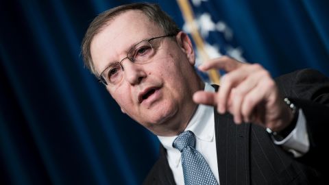 Acting Drug Enforcement Administration (DEA) Administrator Chuck Rosenberg speaks about fentanyl at the headquarters of the Drug Enforcement Agency June 6, 2017 in Arlington, Virginia.