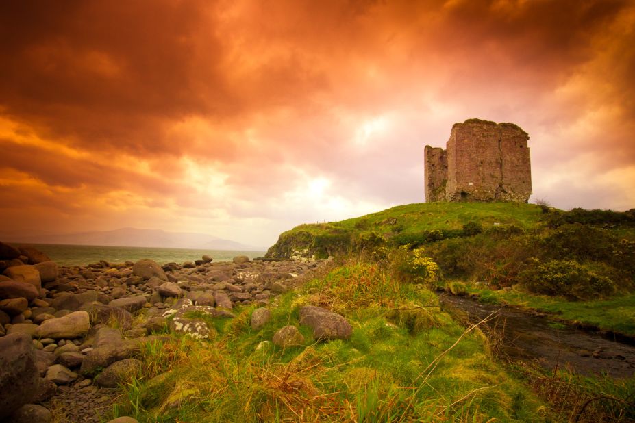 <strong>Abandoned castles -- Minard Castle, Dingle Bay, County Kerry, Ireland</strong>: Another victim of the English Civil War was 16th century Minard Castle in Ireland. The castle was destroyed by cannon fire and gunpowder -- and all survivors were killed. Overlooking the Irish Sea, the castle is now one of Ireland's most striking spots.