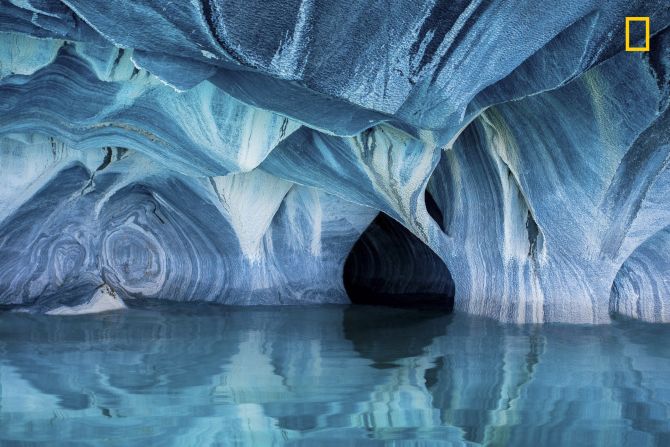 <strong>Nature Honorable Mention 1 -- "Marble Caves": </strong>The first honorable mention in the nature category of the <a href="http://travel.nationalgeographic.com/photographer-of-the-year-2017/" target="_blank" target="_blank">2017 National Geographic Travel Photographer of the Year Contest </a>is this photo of the marble caves of Patagonia by <a href="http://yourshot.nationalgeographic.com/profile/573187/" target="_blank" target="_blank">Clane Gessel</a>.   
