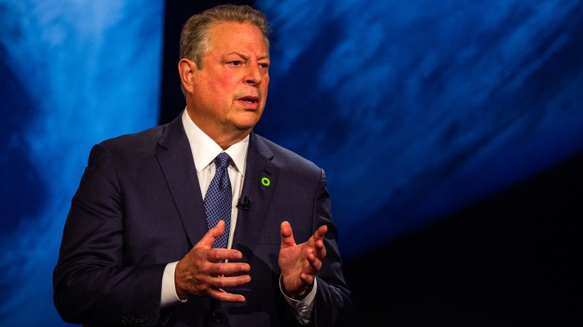 Former U.S. Vice President Al Gore participates in a town hall style televised event, hosted by CNN presenter and journalist Anderson Cooper, New York, August 1, 2017

Timothy Fadek for CNN