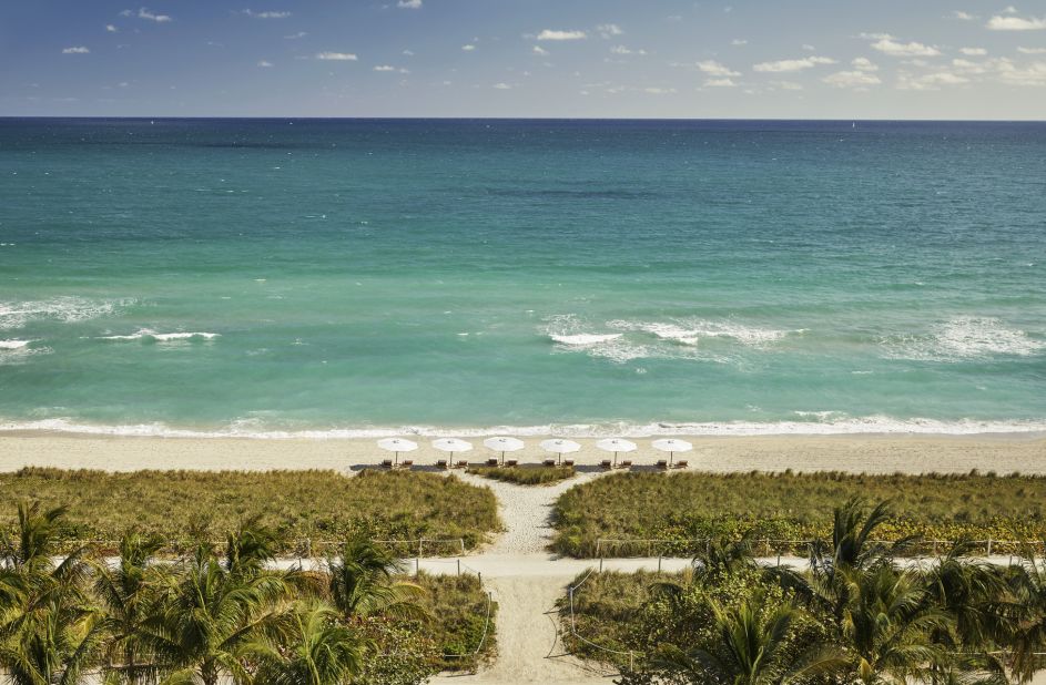 <strong>Getting away: </strong>Guests at the Richard Meier-designed hotel will not have to compete for space like at bustling South Beach. 