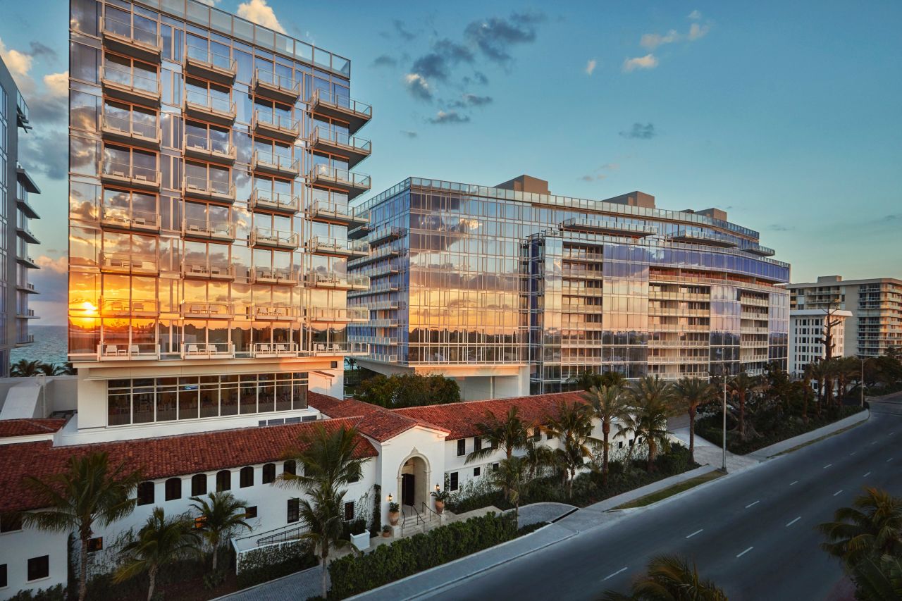 <strong>10. Four Seasons Surf Club, Miami:  </strong>Designed by Richard Meier, this nine-acre property has 77 guest rooms, 119 private residential apartments and 31 one- and two-bedroom hotel residences.