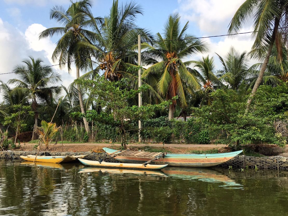FIshing boats on Negombo' Dutch Canal.