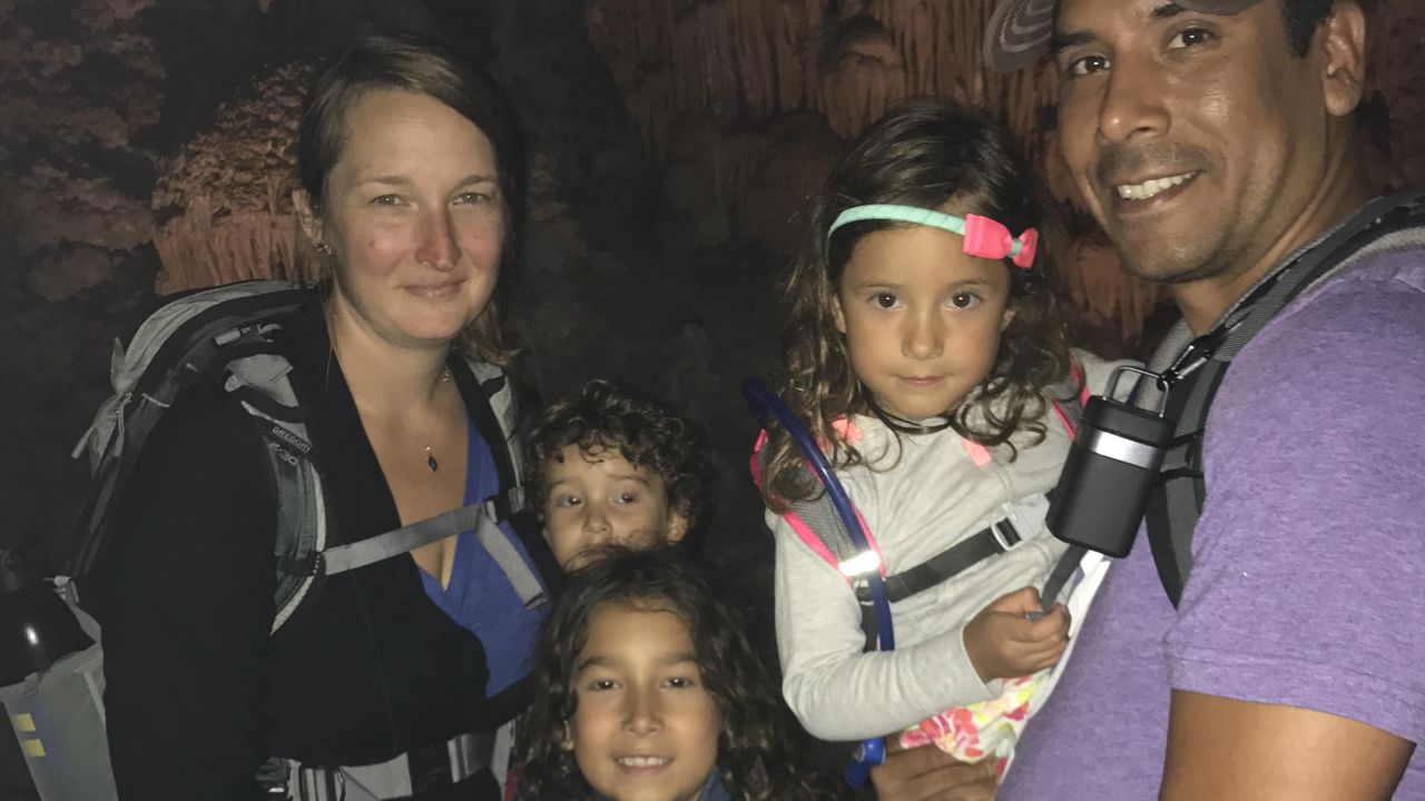Rachel and Frank Gonzales with their three children, Ceci, right, Libby, front, and Henry, back.