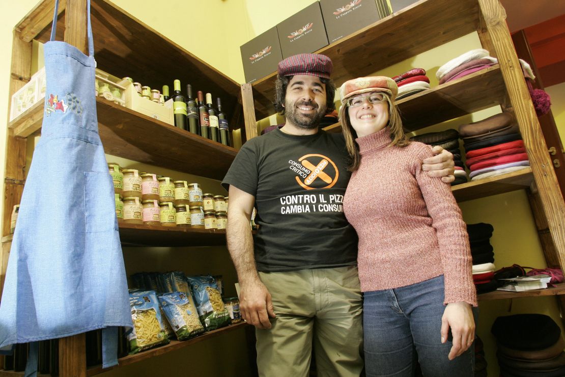Palermo business owners Valeria Di Leo and Fabio Messina were the first shop owners to join the Addiopizzo group. 