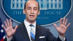 President Donald Trump's senior advisor for policy Stephen Miller speaks during the Daily Briefing at the White House in Washington, DC, on August 2, 2017.   / AFP PHOTO / JIM WATSON        (Photo credit should read JIM WATSON/AFP/Getty Images)