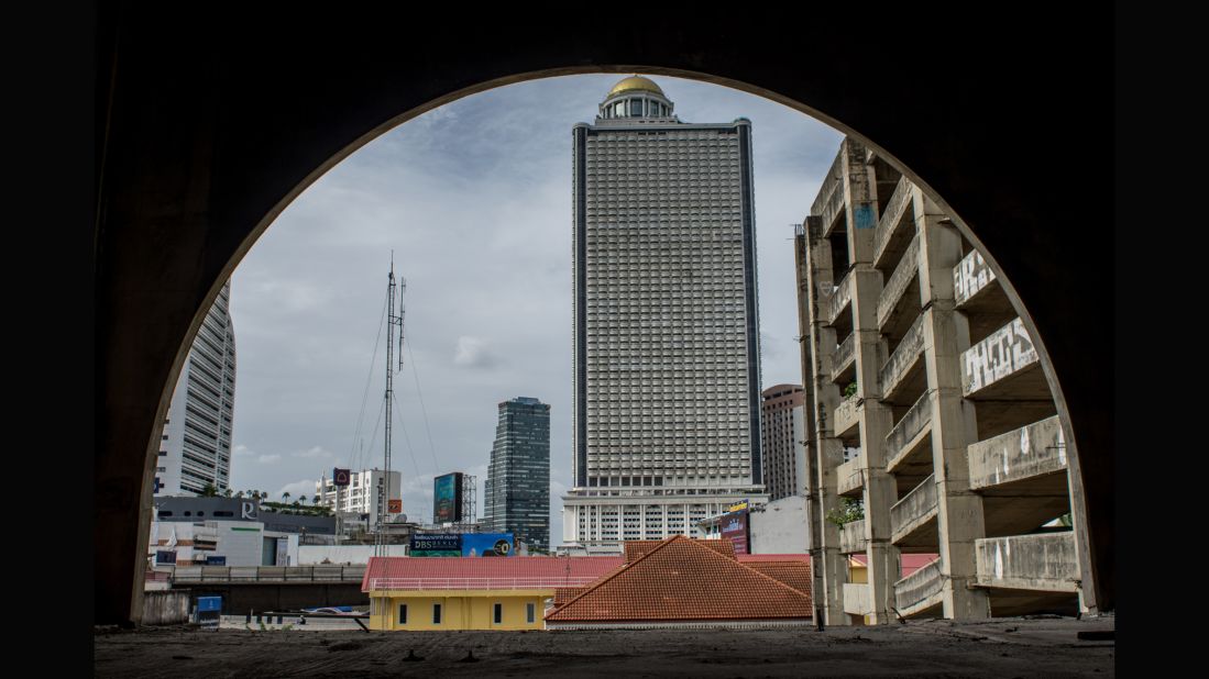 The tower's owner claims that elevators, escalators and other utilities had already been installed by the time Thailand's economic crisis struck.