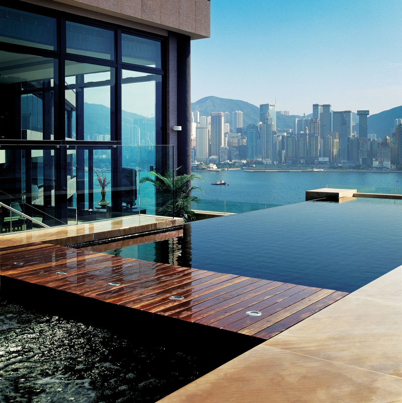 The Presidential Suite terrace at InterContinental Hong Kong.