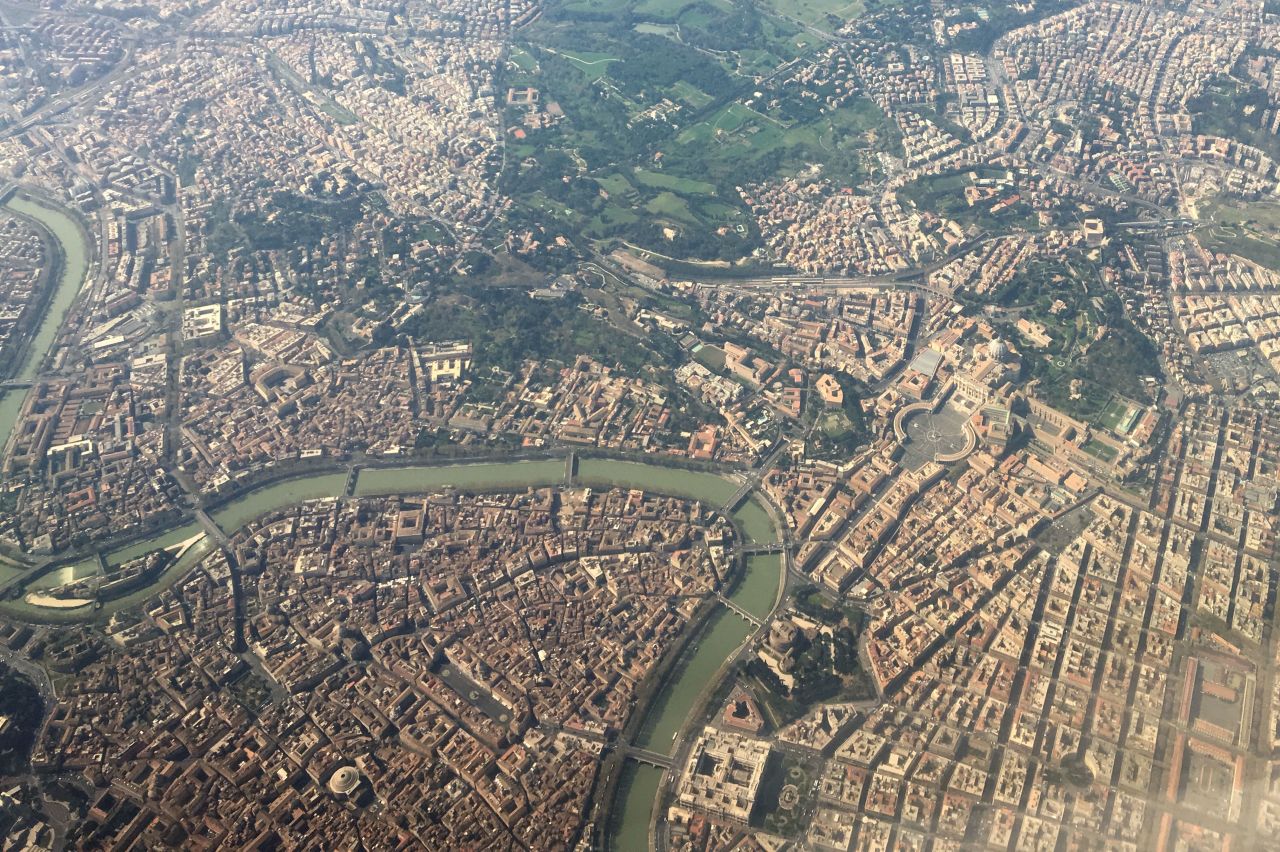 An aerial view of Rome. The Italian capital is scheduled to host its first Formula E race in April 2018.  