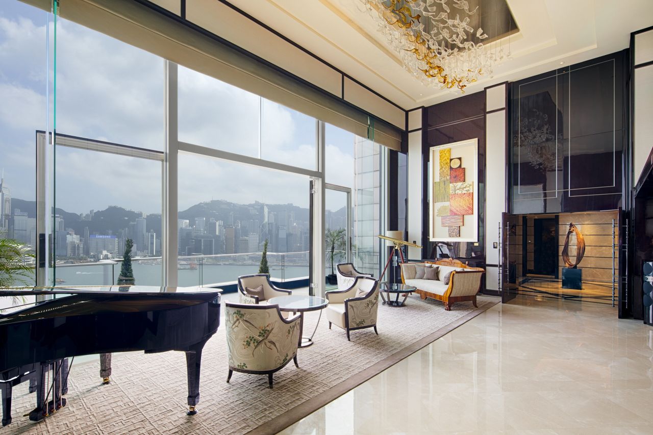 The Peninsula Suite has the feel of a contemporary apartment. 