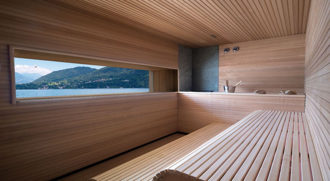<strong>Grand Hotel Tremezzo, Lake Como, Italy: </strong>This dry-heat sauna with fairytale views over the lake and hills is part of the lavish T-Spa, a wellness oasis which also features a marble-lined hammam, five jacuzzis and an infinity pool.