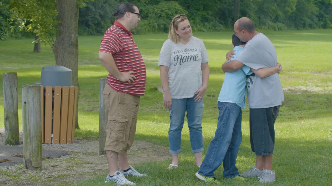 Kalib Swafford sees his birth father, James Fuller, for the first time in 10 years.