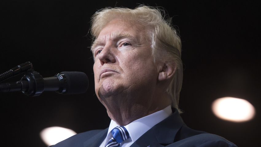 President Donald Trump speaks during a Make America Great Again Rally at Big Sandy Superstore Arena in Huntington, West Virginia, August 3, 2017.