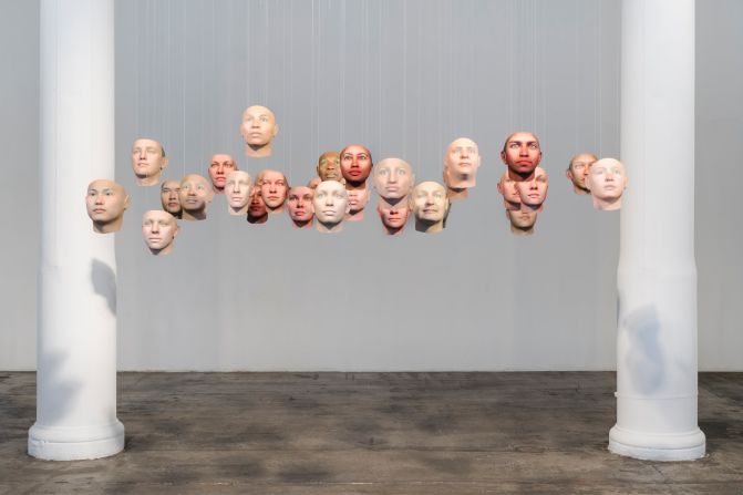 "These 30 portraits represent a wide range of the diversity that exists within Chelsea's genome," says the artist, "A diversity in which that same DNA data can be read... this is a sampling of 30 possible faces that could be produced algorithmically reading Chelsea's DNA data."