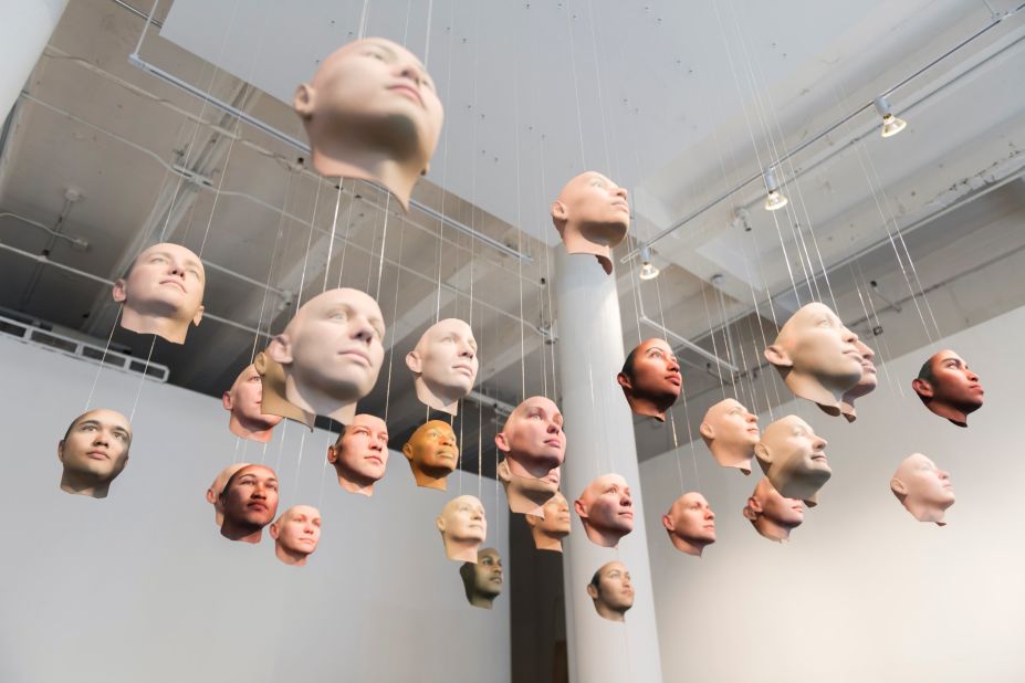 Thirty renditions of Chelsea Manning's features make up "<a href="https://www.fridmangallery.com/a-becoming-resemblance" target="_blank" target="_blank">A Becoming Resemblance</a>" at New York's Fridman Gallery. Artist Heather Dewey-Hagborg created them from computer-generated images made using Manning's DNA.