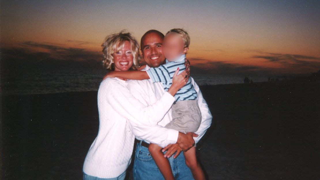 Robert Leahy with his then-wife and their young son.