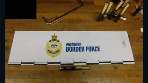 Australian Police said suspected cocaine also found in makeup products after flight from Los Angeles to Sydney International Airport