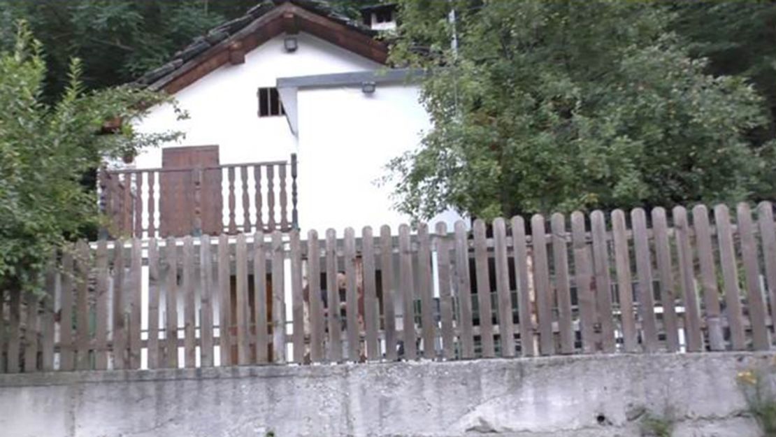 This small house in the Italian Alps was where the woman was kept, police said.