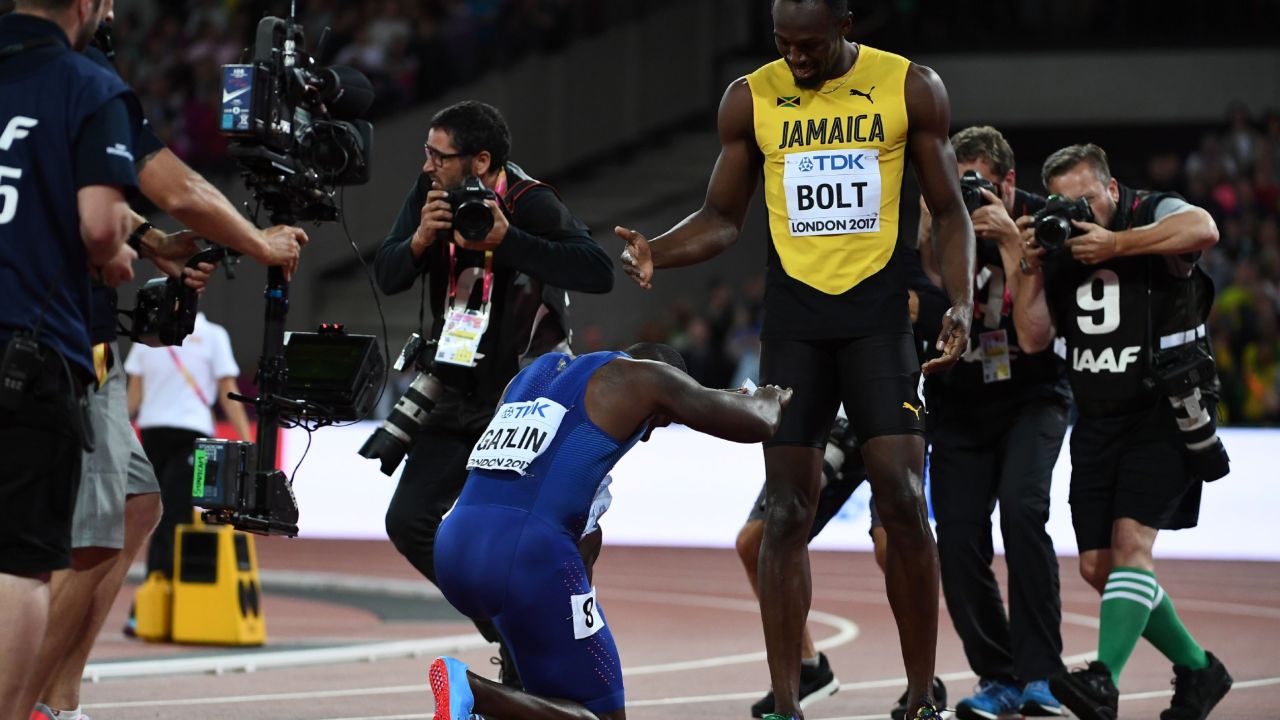 Justin Gatlin and Usain Bolt