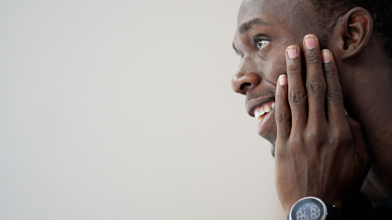 Bolt attends a news conference ahead of the Aviva London Grand Prix in 2009. That year, he broke both of his world records at the World Championships in Berlin. Those records -- 9.58 in the 100, 19.19 in the 200 -- still stand today.