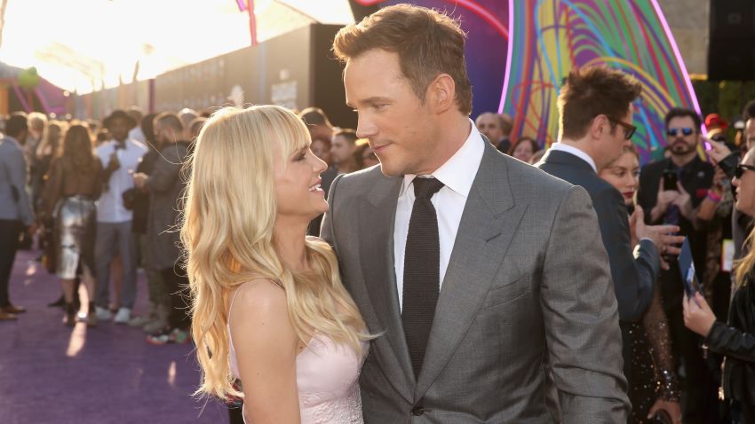 HOLLYWOOD, CA - APRIL 19:  Actors Anna Faris (L) and Chris Pratt at The World Premiere of Marvel Studios Guardians of the Galaxy Vol. 2. at Dolby Theatre in Hollywood, CA April 19th, 2017  (Photo by Jesse Grant/Getty Images for Disney)