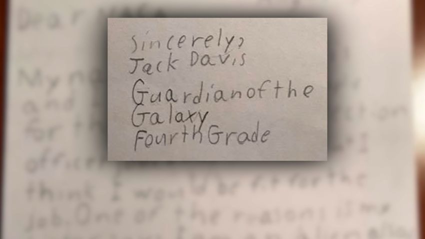 Kid applies for NASA job