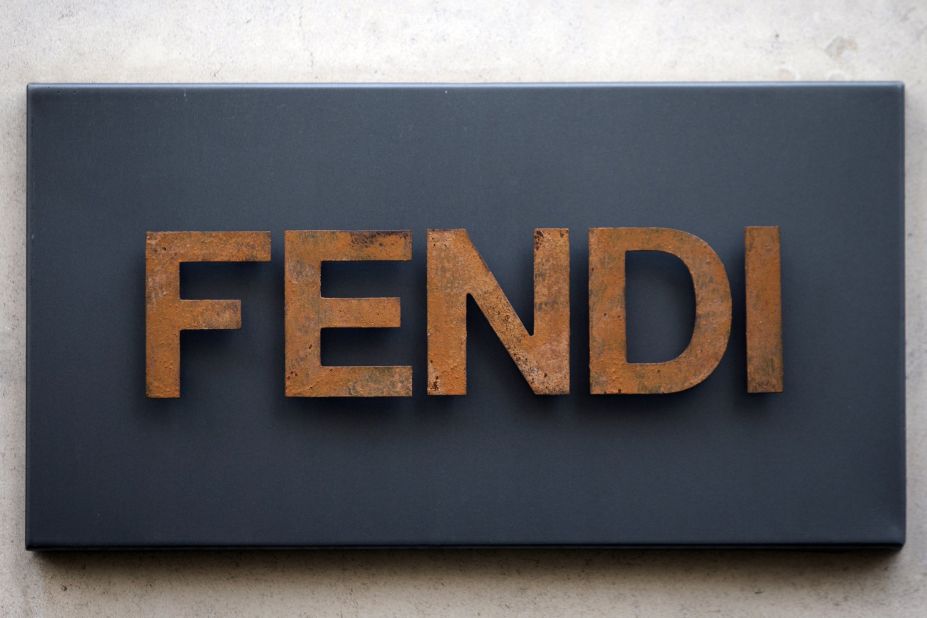Italian fashion brand Fendi's logo is in Helvetica Bold.